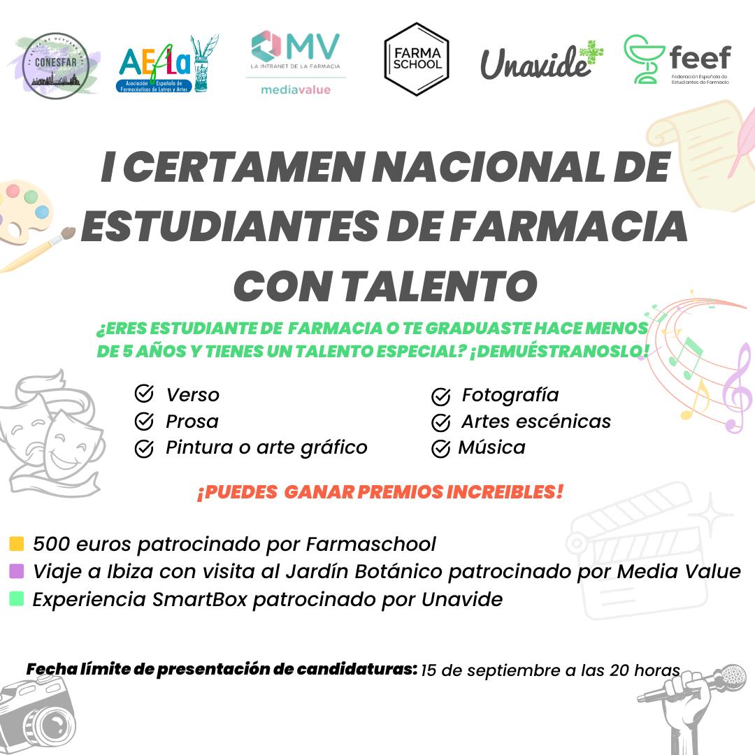 I certamen nacional de estudiantes de farmacia con talento